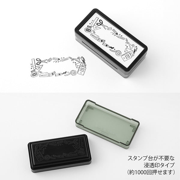 Midori Pre-inked Stamp Stationery Half Size