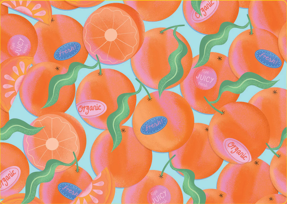 Bring the joy of the farmer’s market to your daily diary, note-taking, planning, or dreaming with this set of three citrus-themed notebooks. Each lined paperback journal is illustrated in lush, bright color, depicting a scatter of juicy lemons on one, zesty limes on another, and sweet oranges on the third. Packaged in a reusable mesh bag with an adorable hang tag, this set makes a charming gift for any occasion.