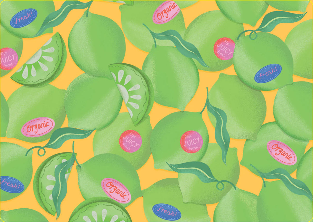 Bring the joy of the farmer’s market to your daily diary, note-taking, planning, or dreaming with this set of three citrus-themed notebooks. Each lined paperback journal is illustrated in lush, bright color, depicting a scatter of juicy lemons on one, zesty limes on another, and sweet oranges on the third. Packaged in a reusable mesh bag with an adorable hang tag, this set makes a charming gift for any occasion.