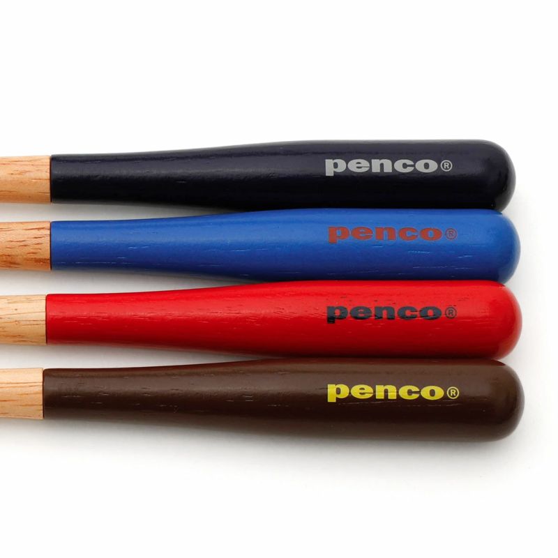 A wooden baseball bat pen by Penco. The bat handle acts as the cap, and the pen tip is made of brass.
Comes in black oil-based ink with 0.8mm tip. 