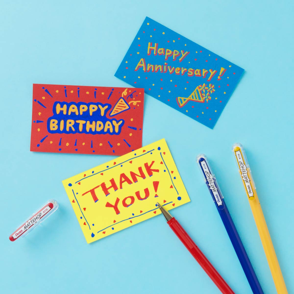 Bolígrafo de gel híbrido Mattehop de Pentel, 1,0 mm, juego de 14 colores originales y Sweet