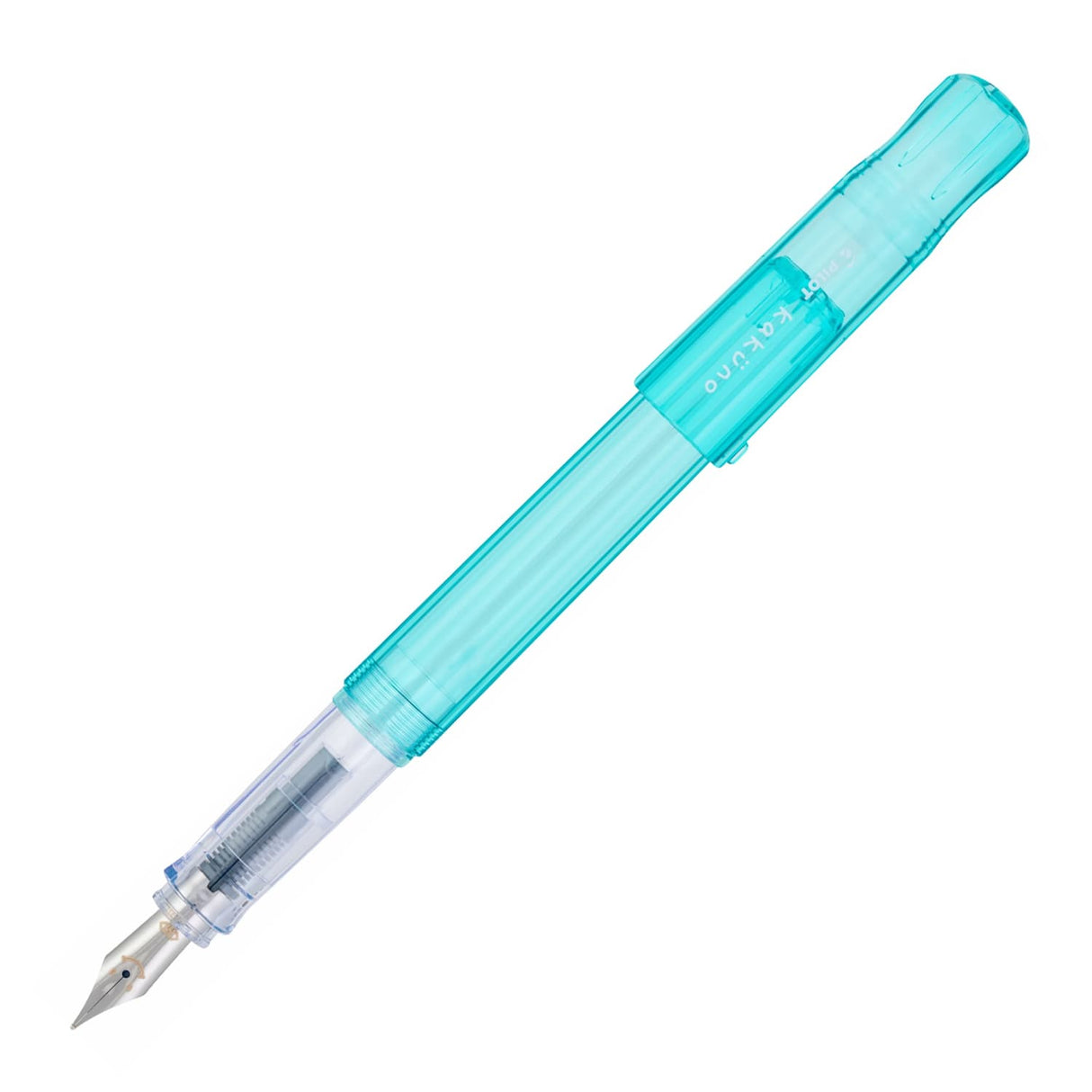 Kakuno is a delightful, new fountain pen that is ideal for both first time fountain pen users and experienced writers. Everyone can enjoy writing with a Kakuno fountain pen. "Kakuno" means "to write" in Japanese, and that's just what this pen helps users to do by featuring an appealing smiley face on the nib, when oriented upward, ensures perfect nib orientation. The NEW Kakuno Clear body features the Extra Fine, Fine and Medium Nib (with a tongue sticking out). Indentations in the cap make it easy to grasp