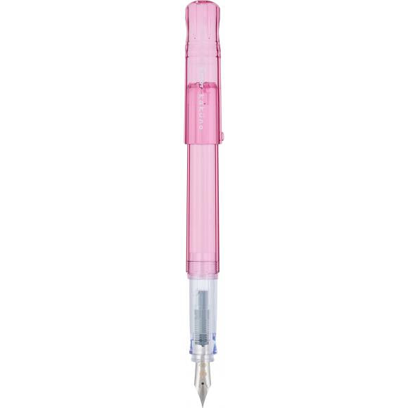 Kakuno is a delightful, new fountain pen that is ideal for both first time fountain pen users and experienced writers. Everyone can enjoy writing with a Kakuno fountain pen. "Kakuno" means "to write" in Japanese, and that's just what this pen helps users to do by featuring an appealing smiley face on the nib, when oriented upward, ensures perfect nib orientation. The NEW Kakuno Clear body features the Extra Fine, Fine and Medium Nib (with a tongue sticking out). Indentations in the cap make it easy to grasp