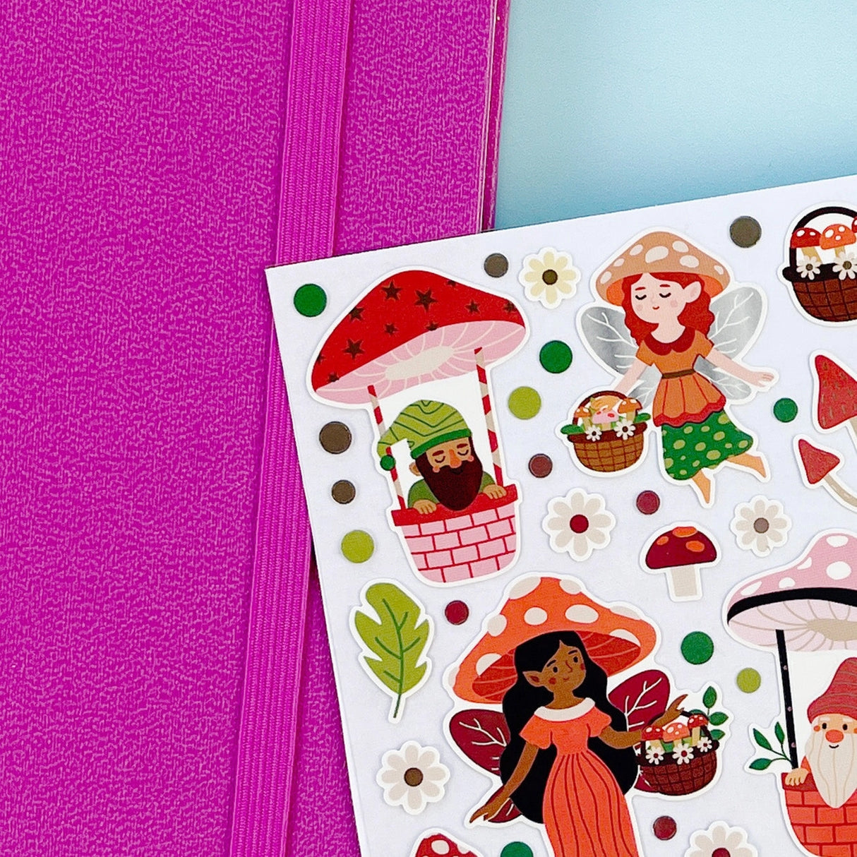 Take a stroll through a magical mushroom forest with Toadstool Travels! This whimsical woodland sticker sheet features toadstools, forest creatures, and cozy nature-inspired illustrations perfect for fairy garden spreads and storybook journaling.