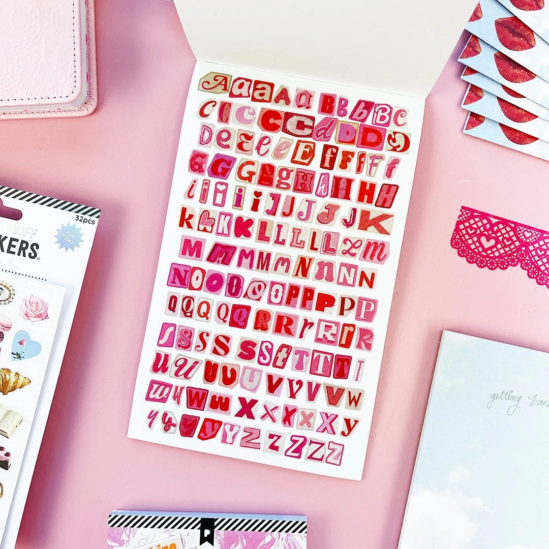 Sweet, nostalgic, and a little bit extra—in the best way. The Coquette Junk Journal Sticker Book is packed with all the pretty details your pages have been waiting for. Think bows, florals, frames, patterns, alphabets, and darling vintage-inspired bits made for layering, collaging, and documenting every little moment.