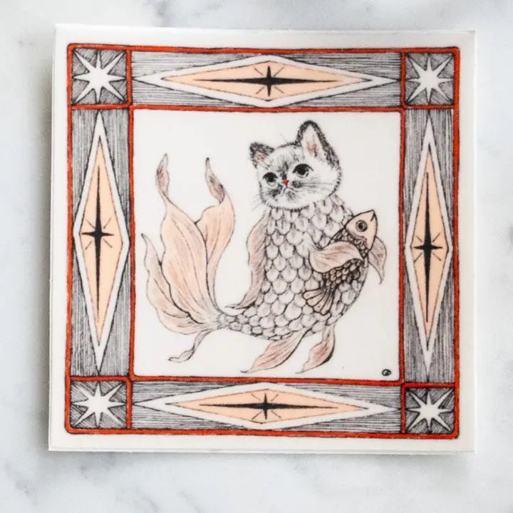 A series of astrology stickers that has a cat design for each zodiac sign! This enchanting design is perfect for astrology lovers, cat enthusiasts, and anyone who adores whimsical details. Printed on durable white vinyl, this sticker is waterproof, UV-proof, and long-lasting — ideal for decorating water bottles, laptops, journals, or gifts.