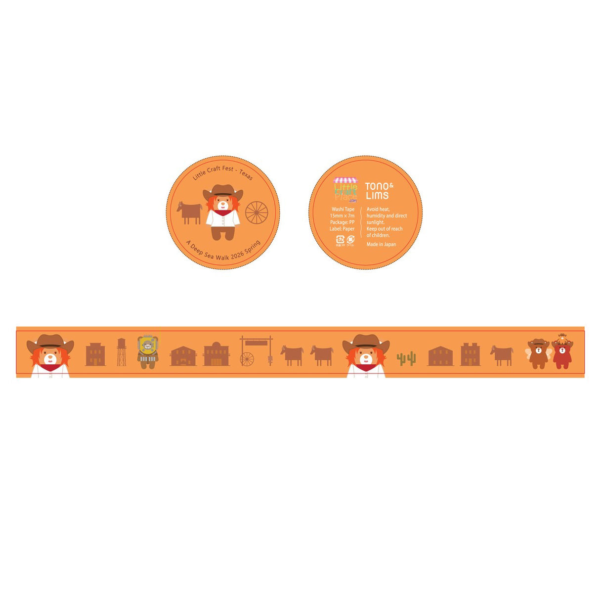 Little Craft Fest X TONO & LIMS Exclusive Washi Tape - Poppy's Corral