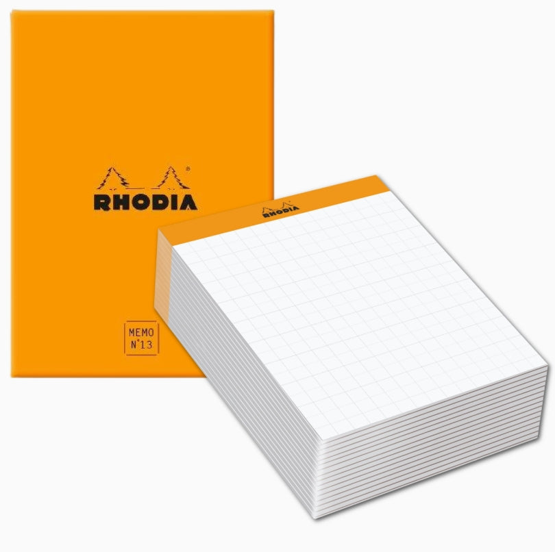 Our famous, French-made, 80g, ultra white and super smooth paper now in desk memo form. Choose from a boxed set (one pad and one iconic orange logo box), or a single pad that's handsome enough to be used alone or as a box refill. Makes a compact and handy desk accessory!
Comes in a refillable protective box.
Size: 4-1/8 x 5-7/8
Detachable Sheets: 240
Paper/Color: 80g/Ultra White
Fountain pen and marker friendly
Exceptionally smooth, acid-free, pH neutral
Cardboard backed, nonskid backing