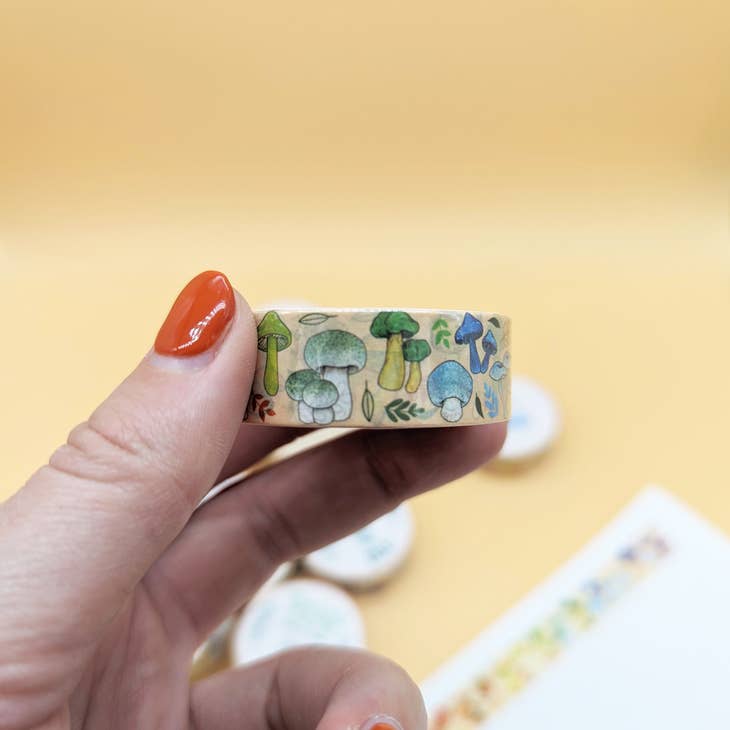Last Chance: Drawn to Nature - Rainbow Mushroom Washi Tape