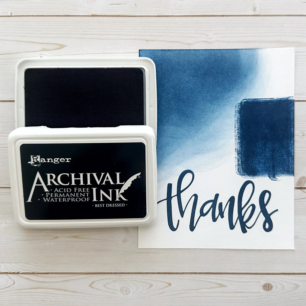 Ranger Archival Ink Pad - Best Dressed
Archival Inks™ provide lasting stamping results that are permanent on many surfaces. Get a crisp image that doesn't bleed over water-based inks, markers, acrylic paint, watercolors, and more. Pads can be easily re-inked with the coordinating Archival Ink Re-Inker.