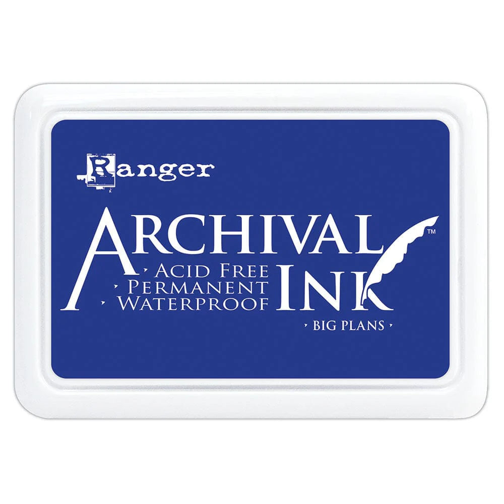 Ranger Archival Ink Pad - Big Plans
Archival Inks™ provide lasting stamping results that are permanent on many surfaces. Get a crisp image that doesn't bleed over water-based inks, markers, acrylic paint, watercolors, and more. Pads can be easily re-inked with the coordinating Archival Ink Re-Inker.