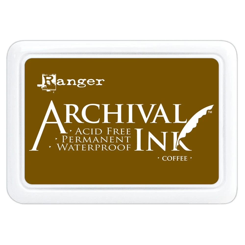 Ranger Archival Ink Pad - Coffee
Archival Inks™ provide lasting stamping results that are permanent on many surfaces. Get a crisp image that doesn't bleed over water-based inks, markers, acrylic paint, watercolors, and more. Pads can be easily re-inked with the coordinating Archival Ink Re-Inker.