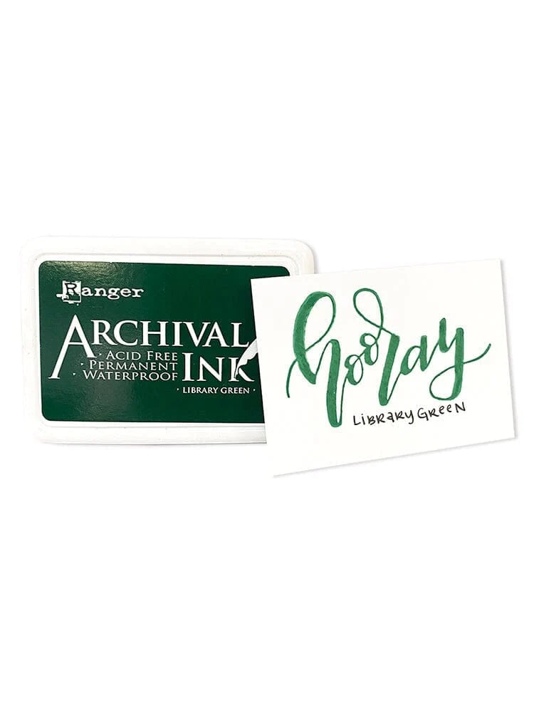 Ranger Archival Ink Pad - Library Green
Archival Inks™ provide lasting stamping results that are permanent on many surfaces. Get a crisp image that doesn't bleed over water-based inks, markers, acrylic paint, watercolors, and more. Pads can be easily re-inked with the coordinating Archival Ink Re-Inker.