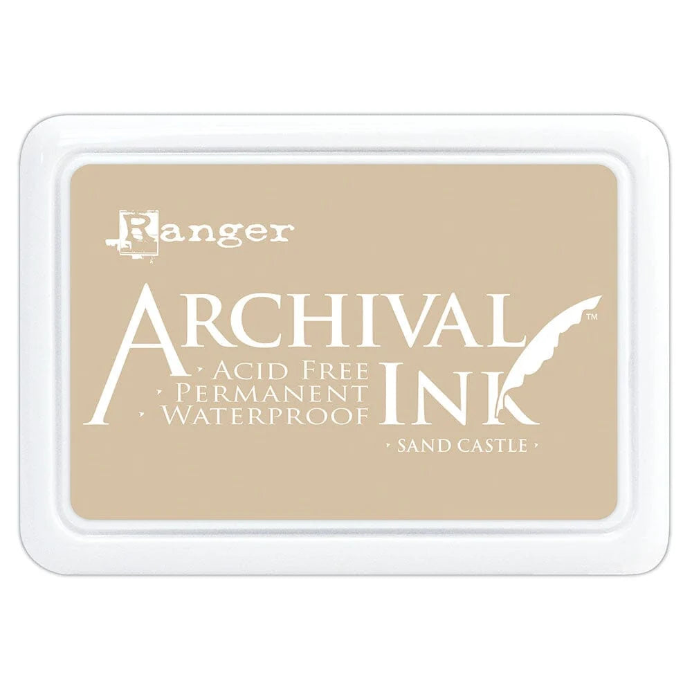 Ranger Archival Ink Pad - Sand Castle
Archival Inks™ provide lasting stamping results that are permanent on many surfaces. Get a crisp image that doesn't bleed over water-based inks, markers, acrylic paint, watercolors, and more. Pads can be easily re-inked with the coordinating Archival Ink Re-Inker.