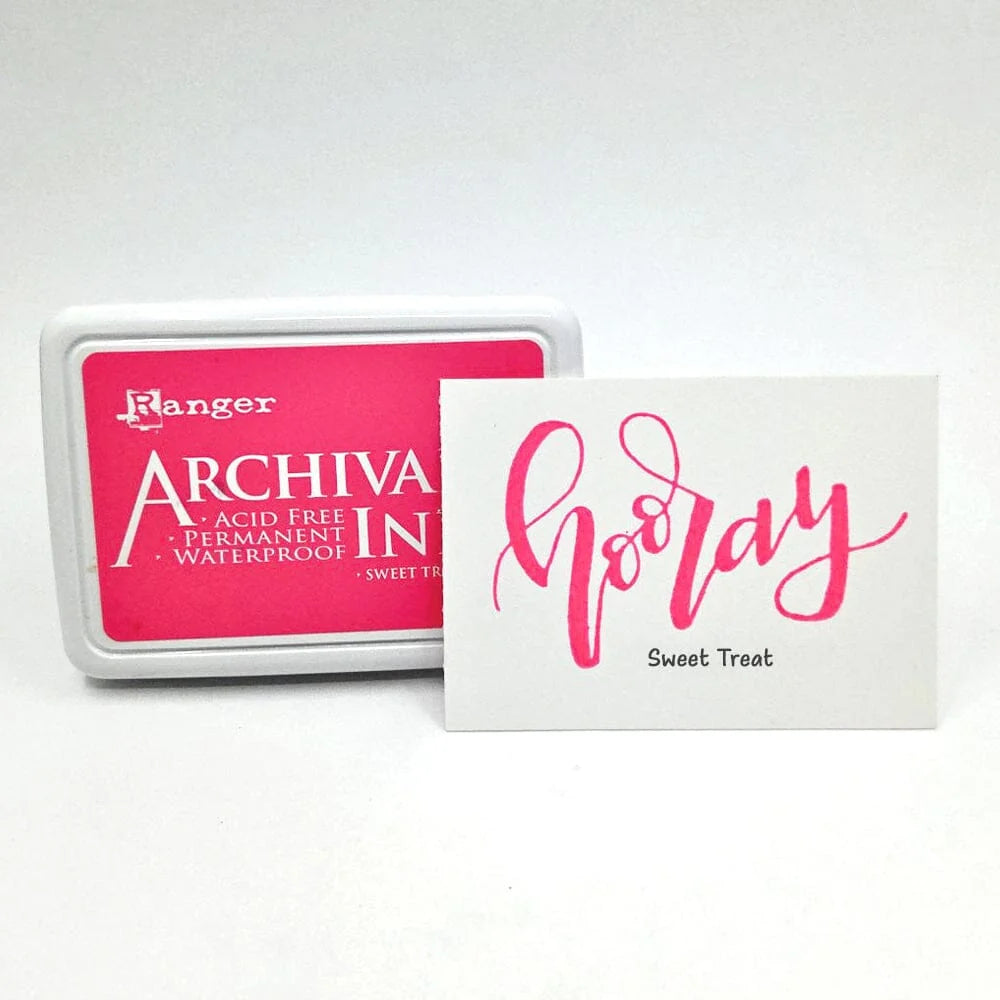 Ranger Archival Ink Pad - Sweet Treat
Archival Inks™ provide lasting stamping results that are permanent on many surfaces. Get a crisp image that doesn't bleed over water-based inks, markers, acrylic paint, watercolors, and more. Pads can be easily re-inked with the coordinating Archival Ink Re-Inker.