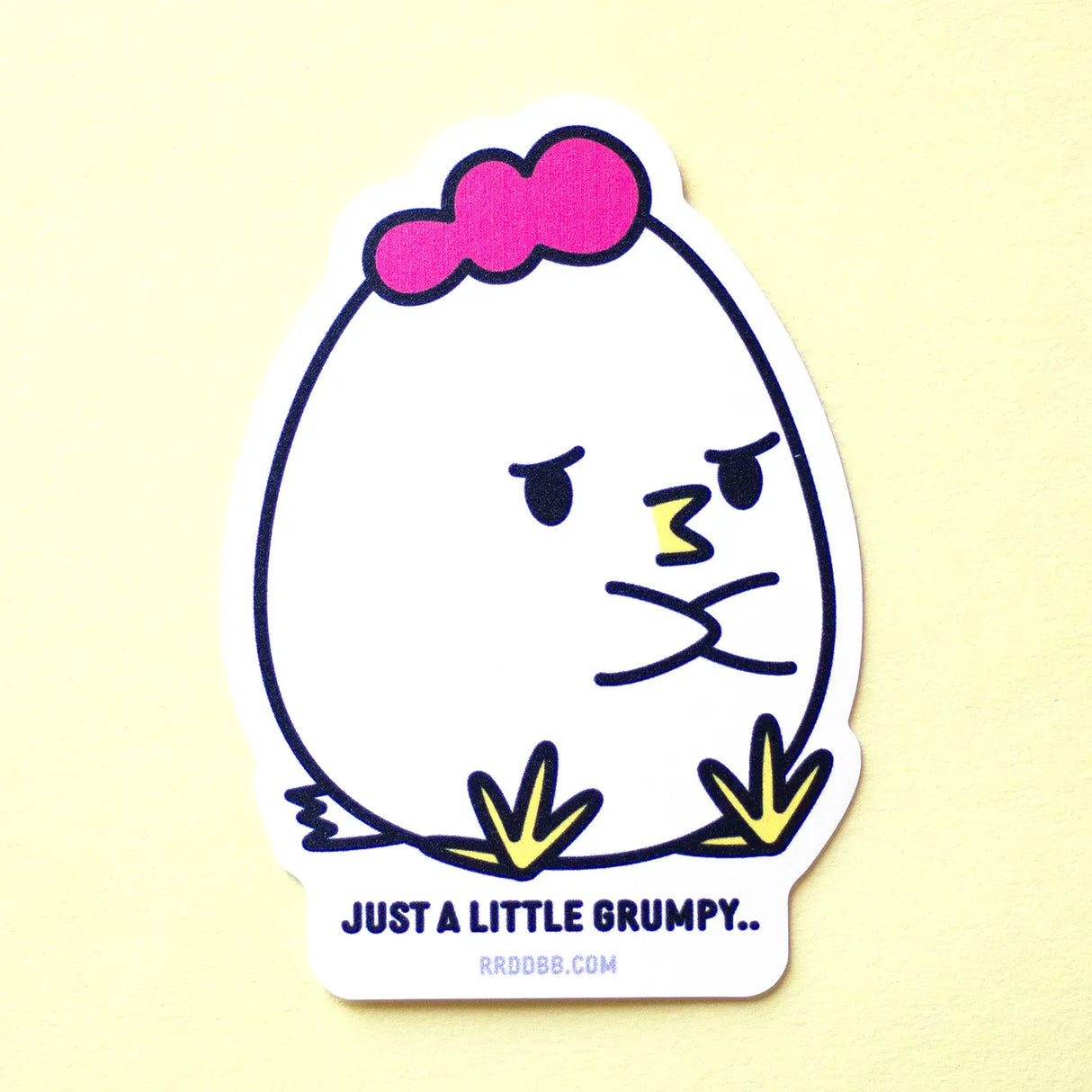Grumpy Chicken is ready to gripe about all the things.
Printed on premium, durable weatherproof vinyl. Great for planners, bullet journals, laptop, water bottles, anywhere!
This sticker is approximately 2x2.8".