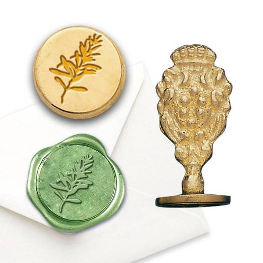 Rosemary Florentine Brass Wax Seal Stamper