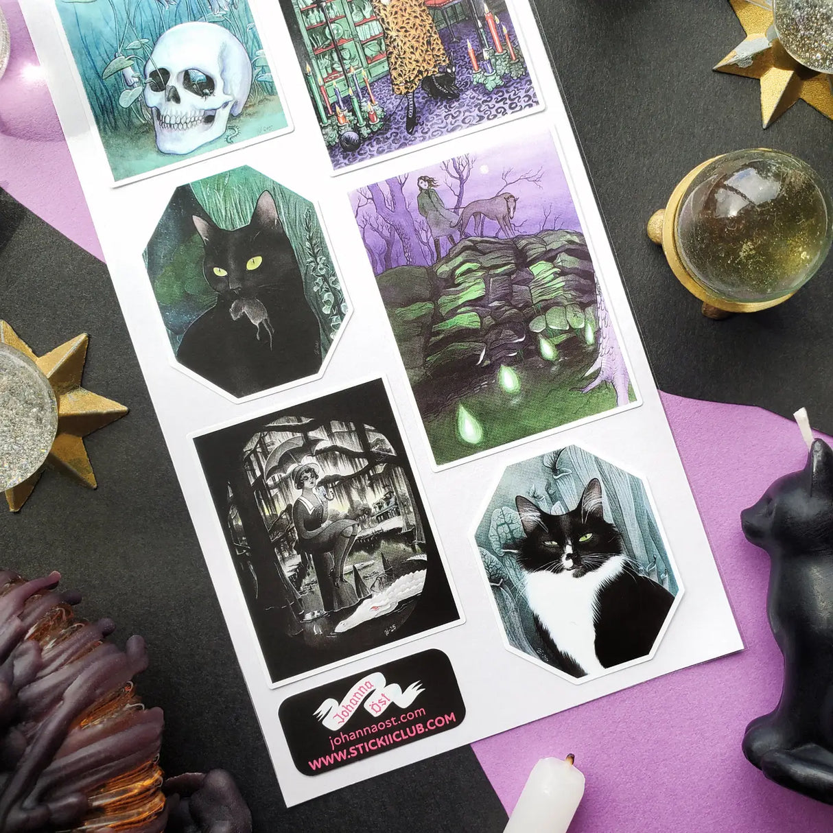 🕯️🐈 You know who knows about the beyond? Cats. You know those little guys know what’s up and @johannaost knows it too with this sheet where they take us to glowing forest spirits, and mysterious figures wander through candlelit rooms and misty woods trying to follow the felines to the other side. Dark, dreamy, and just a bit witchy, talk about MOOD.