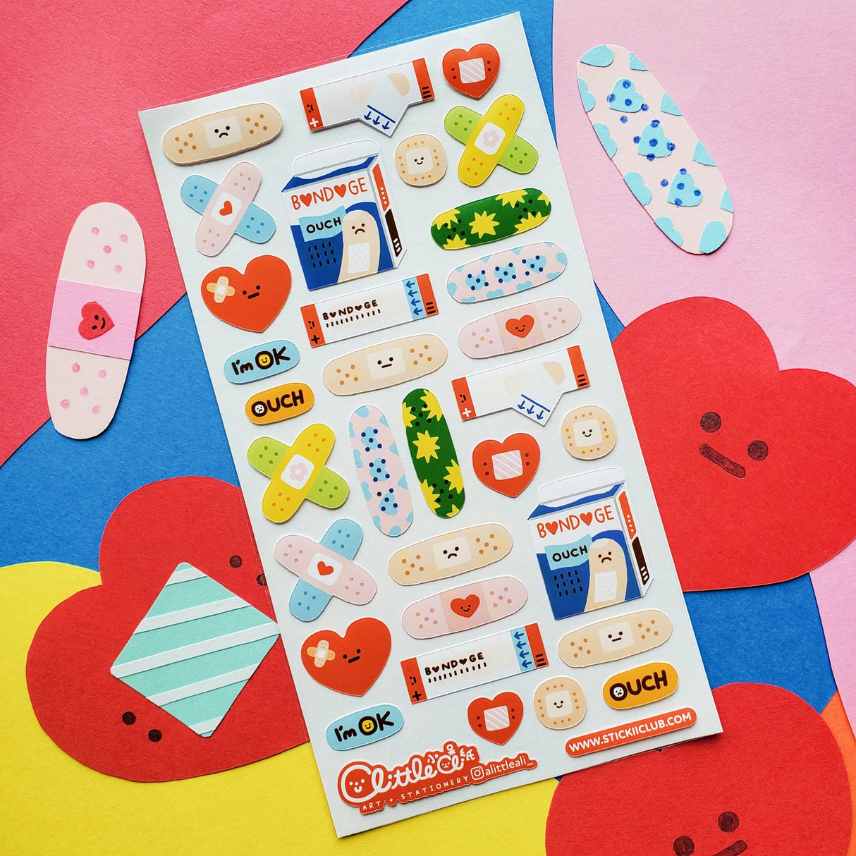 🩹💖 With these little bandages by @alittleali_, you can use them in your journal as reminders of how sometimes we get hurt but we just need to take the time to heal! Bright, cheerful, and full of healing vibes, these stickers are all about patching yourself up with kindness and patience.
Art by: @alittleali_