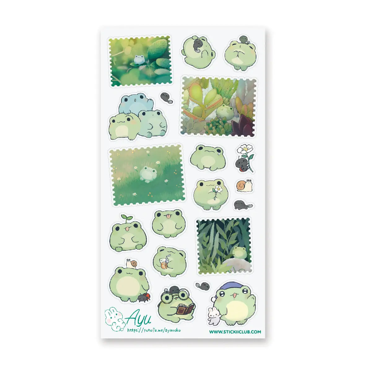 Get ready for a toad-ally good time with @round_frog_’s charming frog friends! These sweet froggies love doing all sorts of fun things from curling up with good books to enjoying refreshing sips and befriending snails and ladybugs. Join them on their adorably ribbiting adventures!