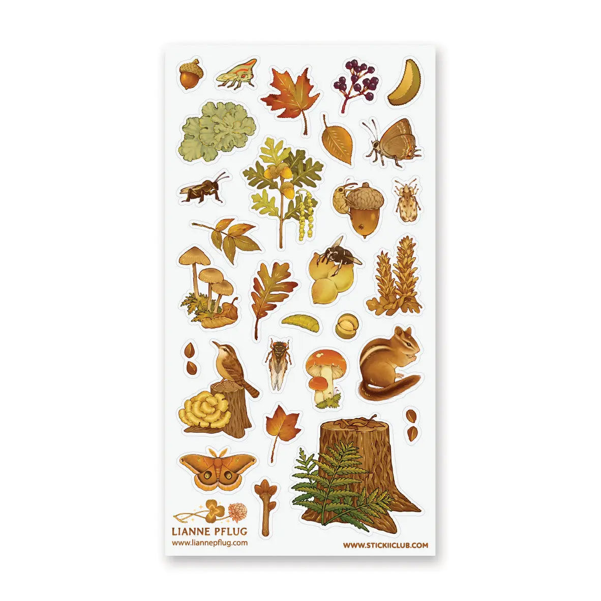 ππͺ΅ Welcome to a cozy woodland world by @loonpflug, where fallen leaves, tiny creatures, and forest finds come together in warm, earthy tones. From acorns and mushrooms to insects, birds, and hidden critters, each illustration captures the quiet activity happening just below the treetops. Rich with detail and autumnal charm, this sheet feels like a walk through the woods at golden hour, when everything is alive and rustling.
