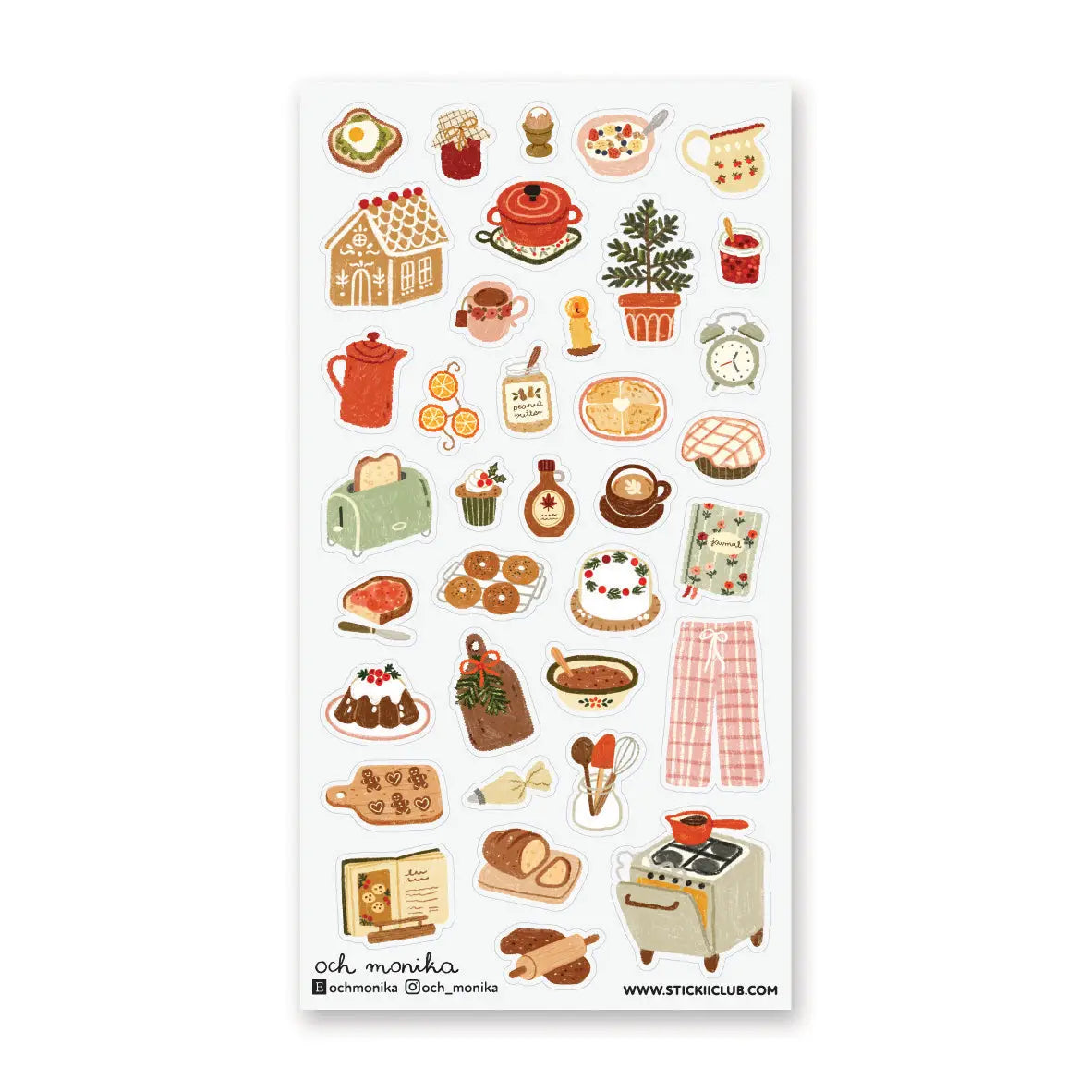 ππ« Cozy comforts and holiday treats come together in this warm kitchen-inspired collection by @och_monika. From bubbling pots and freshly baked breads to gingerbread houses, candles, and mugs of something sweet, every illustration feels like a moment from a well-loved winter routine.