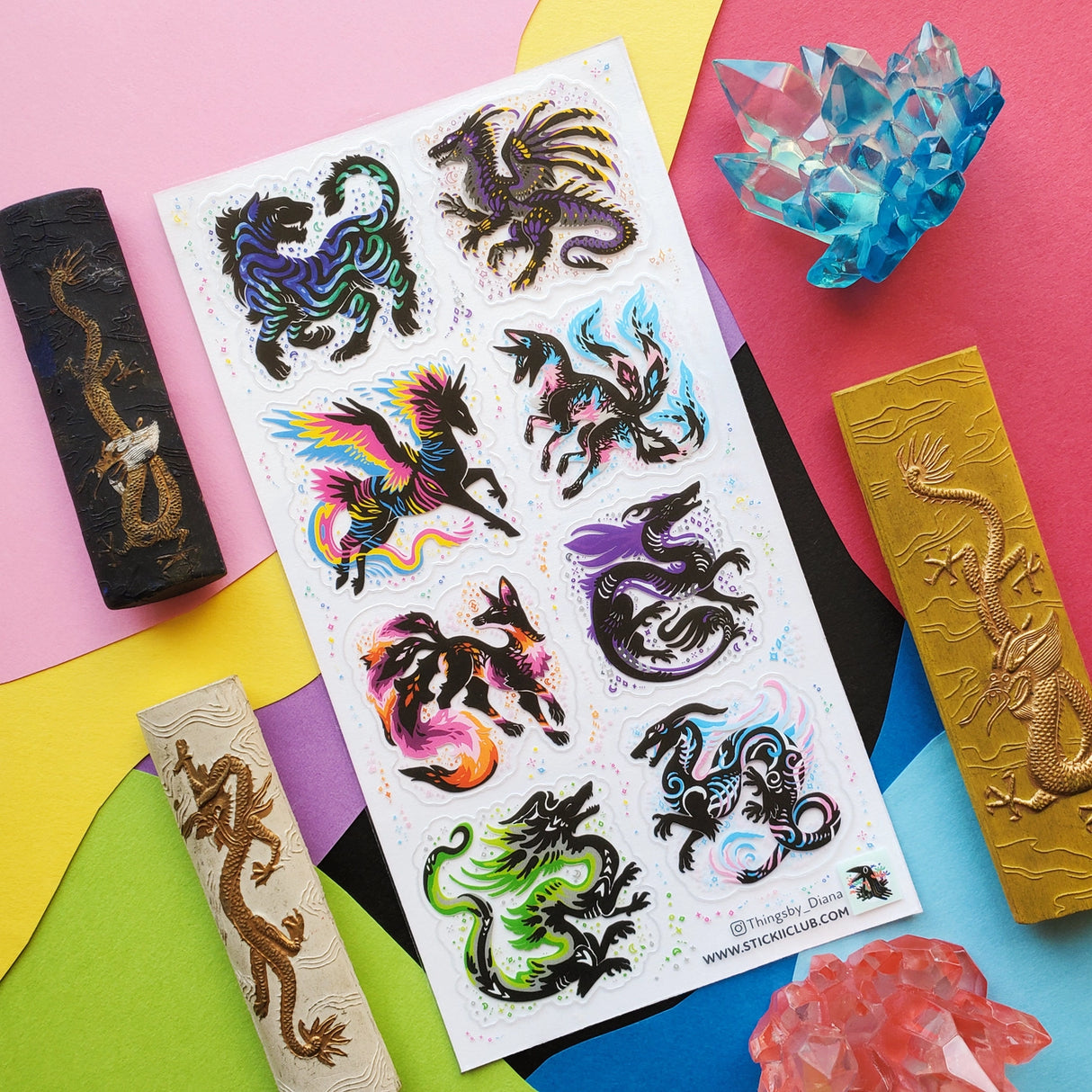 ๐๐ How can you magic without the right creatures? This vibrant crew of dragons, foxes, and magical beasts by @thingsby_diana got all the colors and wildness. From swirling flames to dreamy wings, each creature is full of personality and charm. Perfect for when your planner or notebook needs a little extra magic!