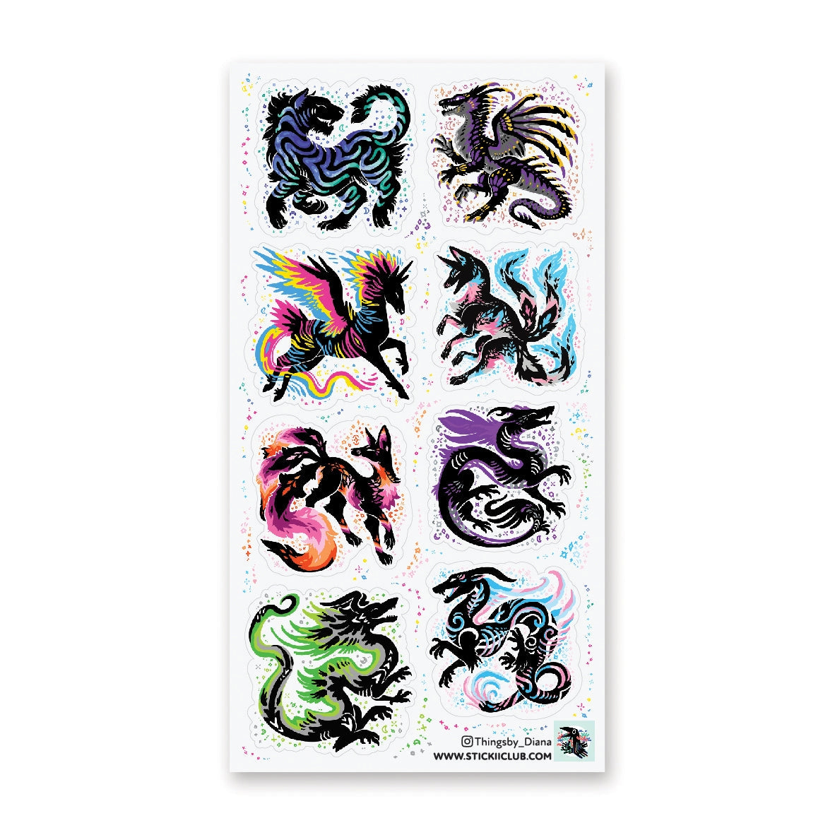 ๐๐ How can you magic without the right creatures? This vibrant crew of dragons, foxes, and magical beasts by @thingsby_diana got all the colors and wildness. From swirling flames to dreamy wings, each creature is full of personality and charm. Perfect for when your planner or notebook needs a little extra magic!