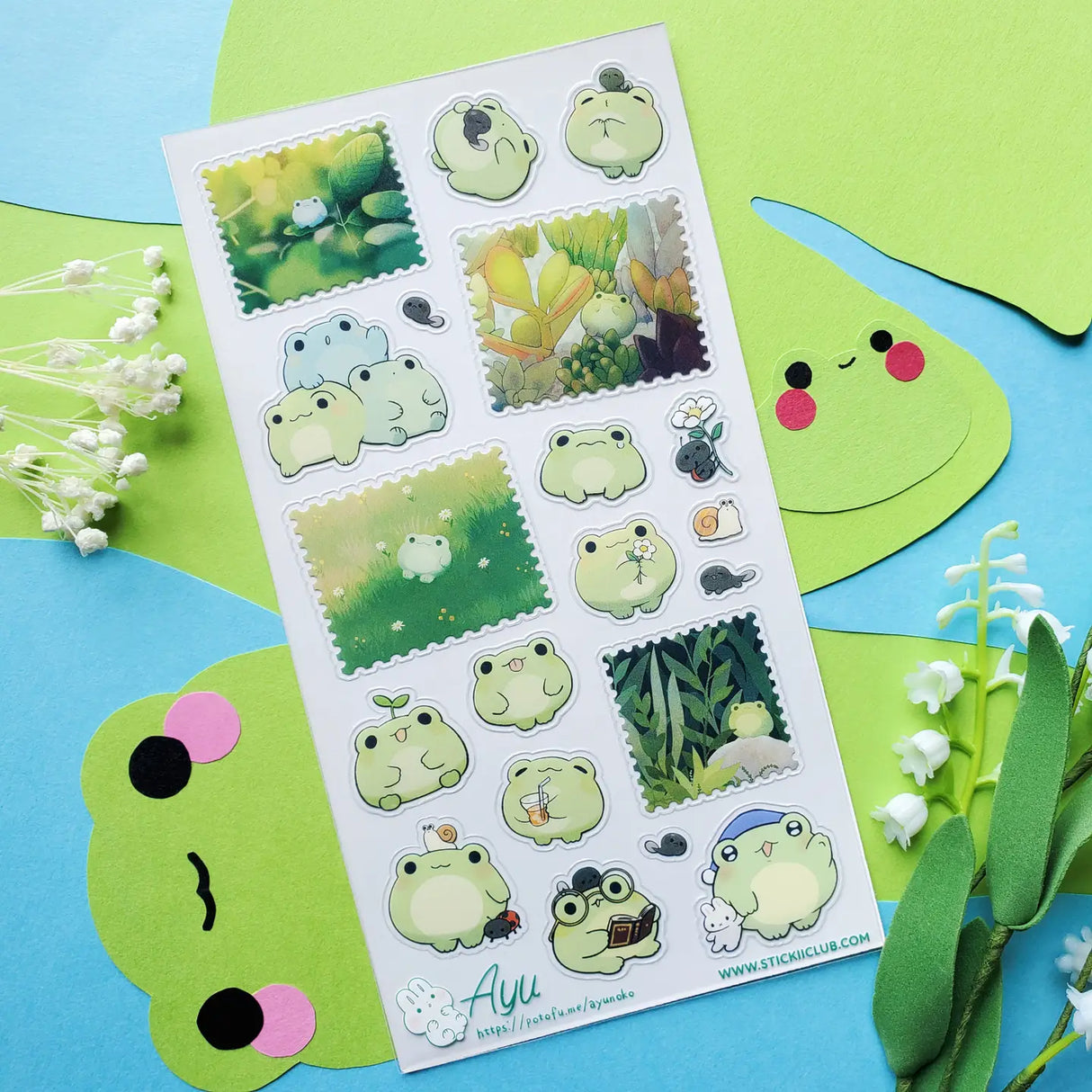 STICKII Kawaii Frog’s Life Sticker Sheet