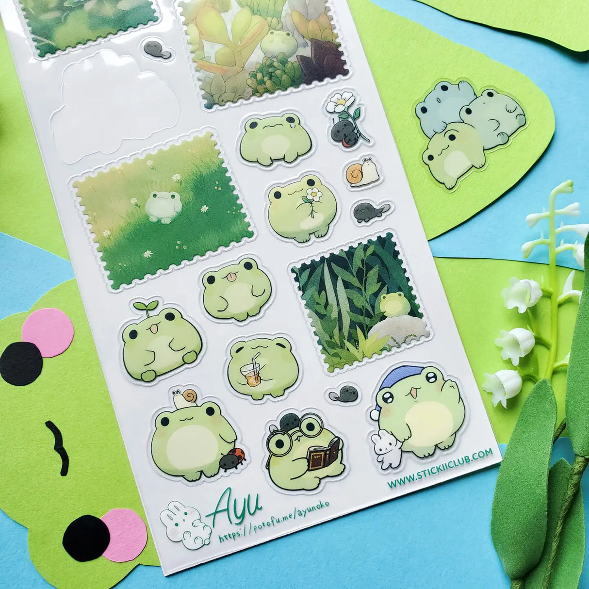 STICKII - Kawaii Frog’s Life Sticker Sheet