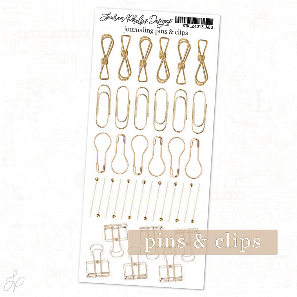 LPD Journaling Pins & Clips | Classically Chic Basics Sticker Sheet