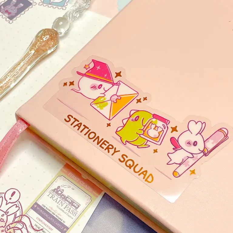 Sakuradragon Stationery Squad Clear Sticker