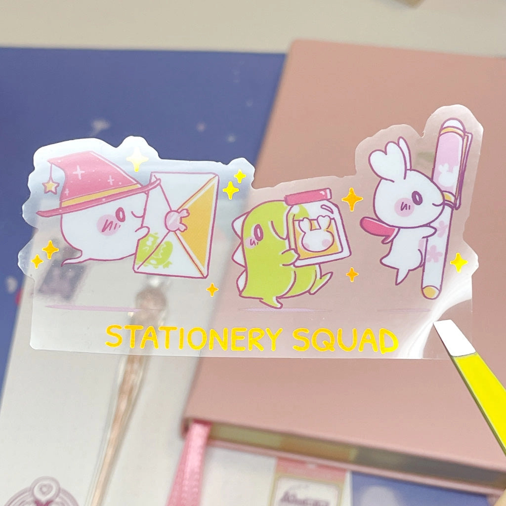 Sakuradragon Stationery Squad Clear Sticker
