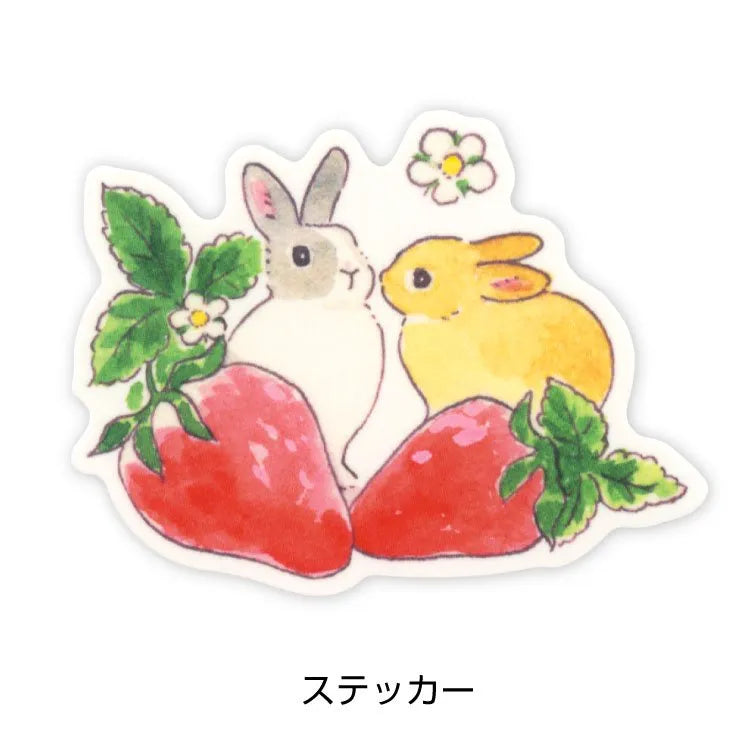 Schinako Moriyama Hide and Seek with Strawberries Vinyl Sticker
Stick it in a notebook or put it in a smartphone case!
Decorate whatever you want with this cute vinyl sticker.
Art by Schinako Moriyama