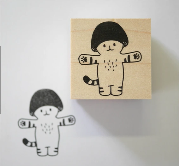 4legs Wooden Stamp - I'm a Mushroom Kitten