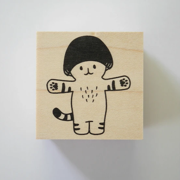 4legs Wooden Stamp - I'm a Mushroom Kitten