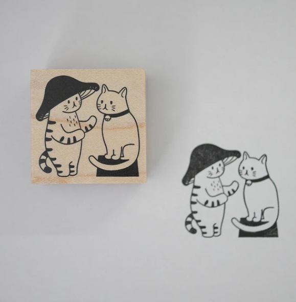 4legs Wooden Stamp - I'm not good at cat language
