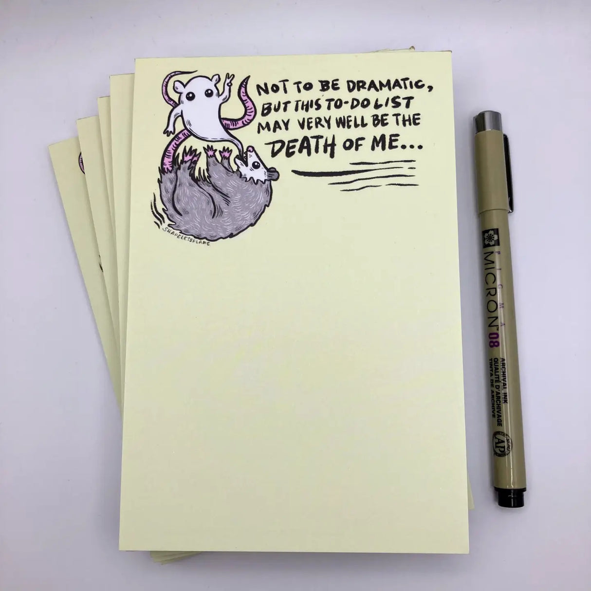 Shapeless Flame Notepad Dramatic Possum