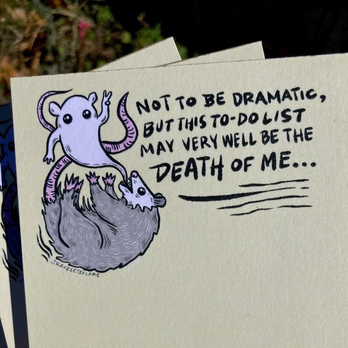 Shapeless Flame Notepad Dramatic Possum