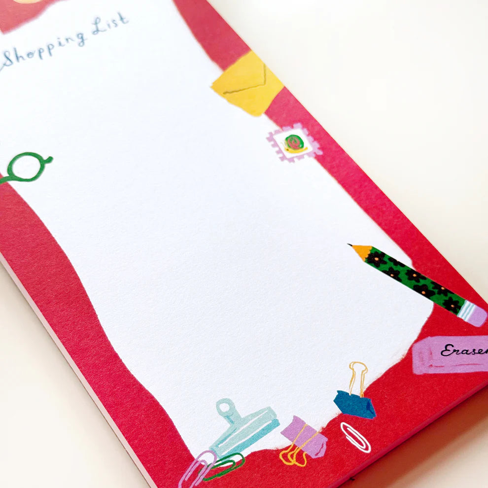 Stationery Store Day 2026
Fun long notepad with art by Karen Schipper.
4.25" x 8.75"
50 sheets
Cardboard backing.
Artwork property of Karen Schipper