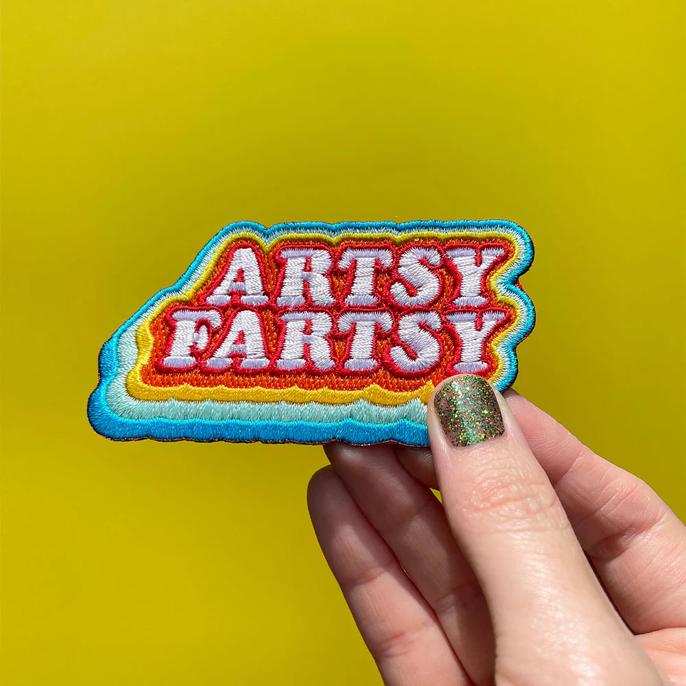 Artsy Farsty, all day every day
Embroidered patch
Iron on backing
3.5" x 1.8"
Packaged in a cellophane hanging bag
Recycled kraft paper backing card
Application instructions are included on the back side of packaging
Designed in Knoxville, TN, produced in China