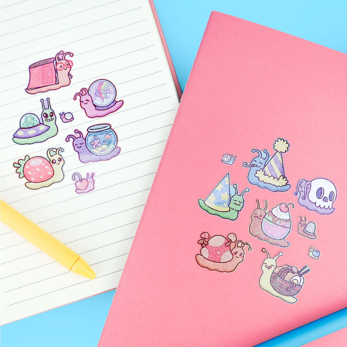 🐢 Our Kiss Cut Sticker Sheets are 4 inches by 6 inches and include one (1) sheet per package, with 10 to 20 individual waterproof, stickers on each.
🐢 Each sheet is enclosed in a sleeve with an art backing card and are retail-ready!
🐢 Stick them on water bottles, laptops, cars, coolers, helmets, skateboards, or just about any flat surface you can think of. 