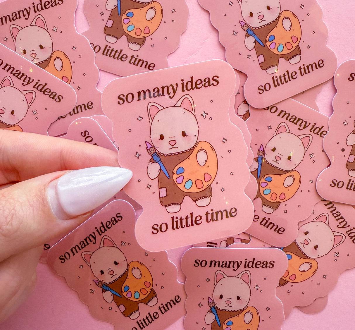 For all my friends with hobbies and ideas but no time to work on them. The sticker is made of high-quality vinyl and is weatherproof, so it can be used on any surface.
2.5inch Waterproof Sticker