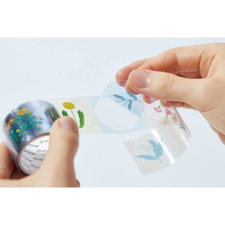Cinta adhesiva PET de soda con flores silvestres