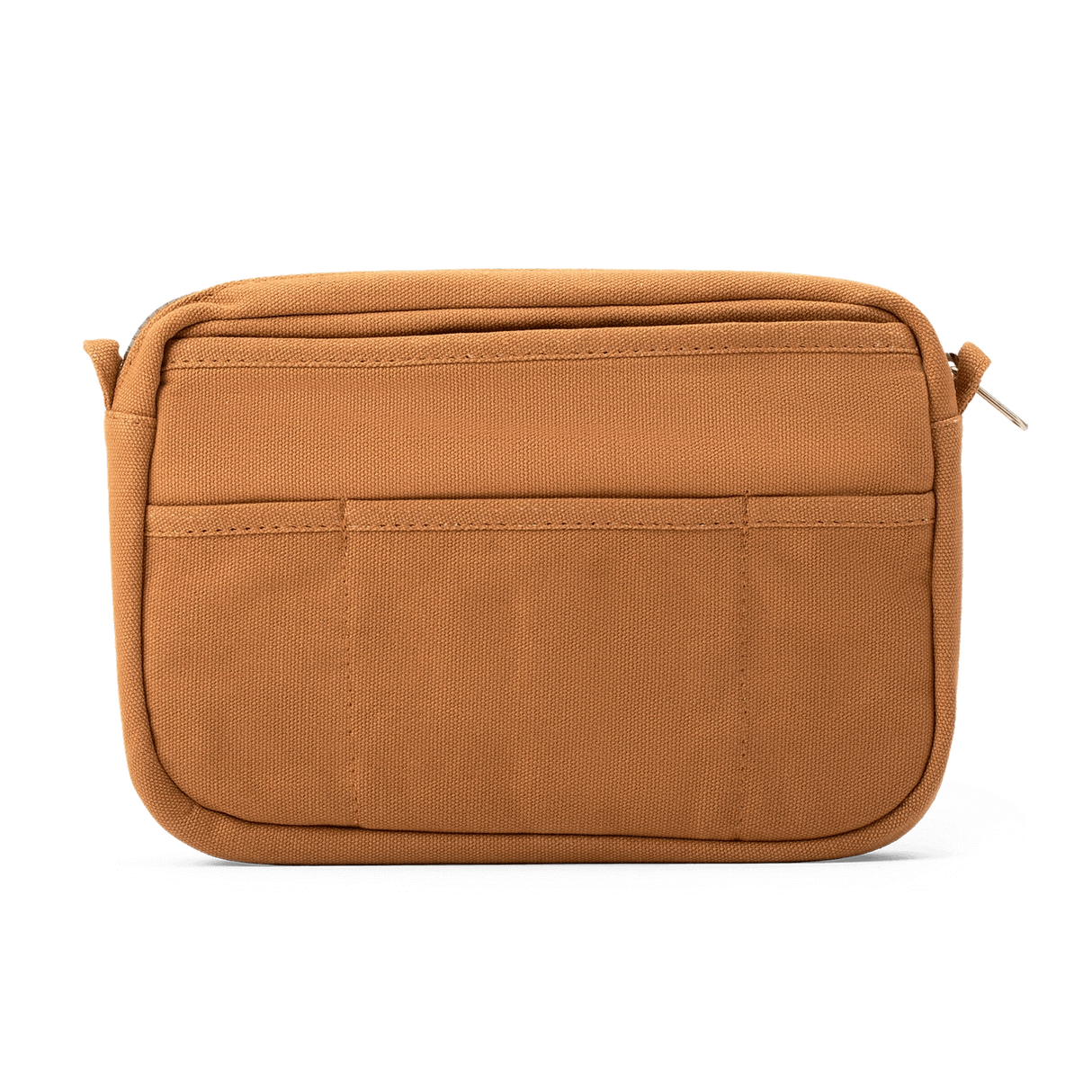 Features & Specs
Front layout: 8 slanted pockets + 3 directly behind
Interior: Main compartment fits an A5 notebook; two open compartments on each wall
Back panel: 3 wide exterior pockets + one full-length slip pocket
Quick-drying duck canvas — sturdy, breathable, and machine-washable
Convertible design — hooks for your own strap or a Soolla strap (coming soon)
Structured silhouette — holds its shape even when lightly packed
Full-width YKK zipper — smooth and durable
Compact profile — fits
