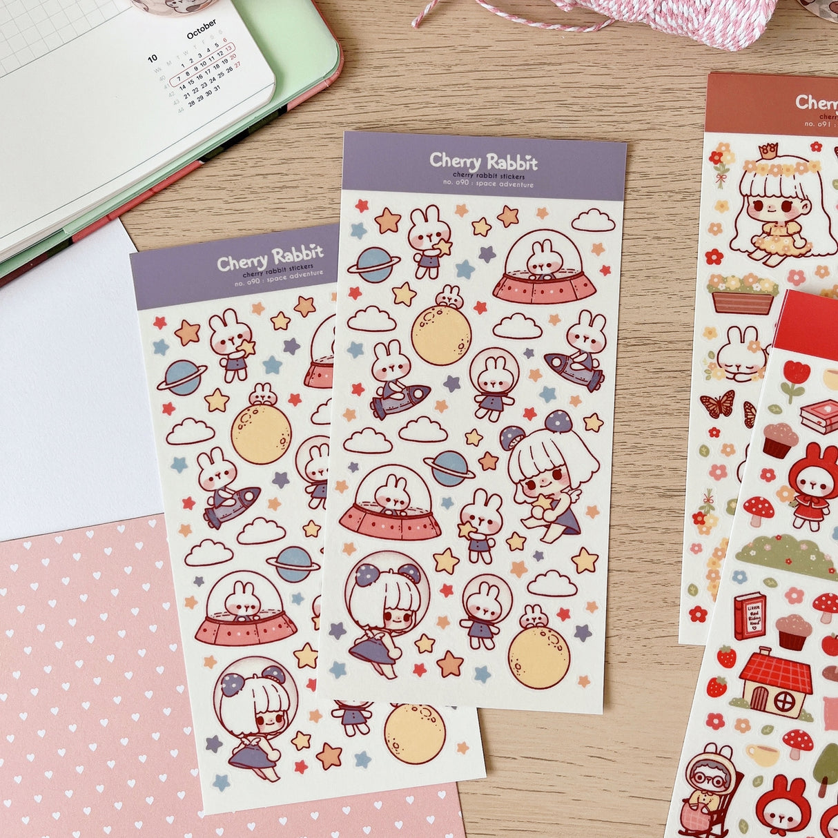 Cherry Rabbit - Space Adventure Sticker