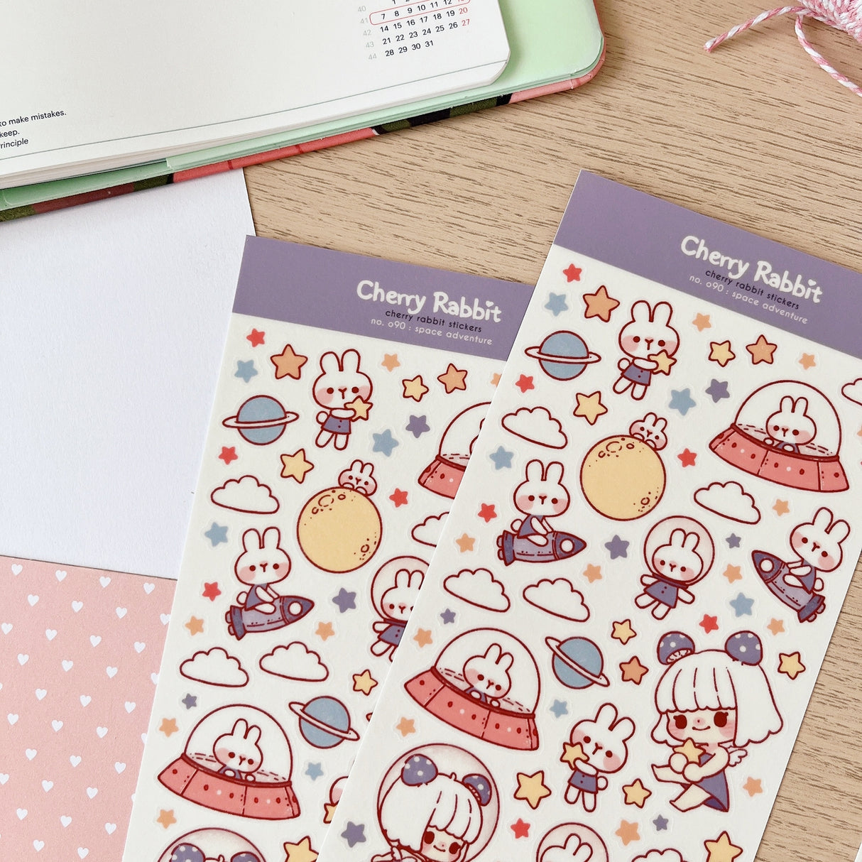 Cherry Rabbit - Space Adventure Sticker