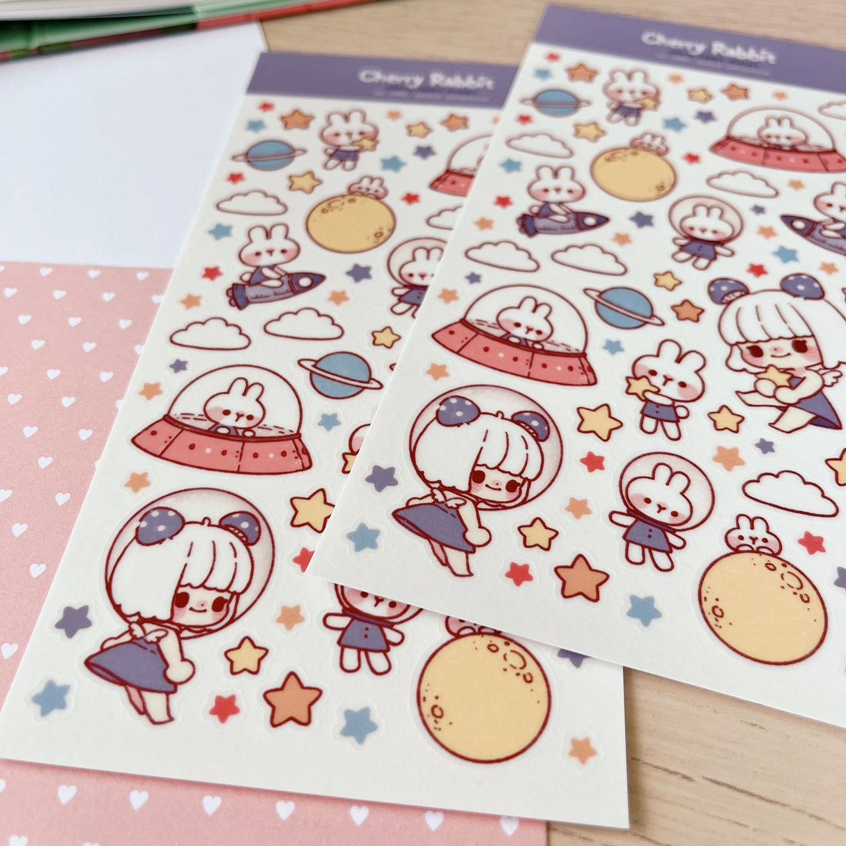 Cherry Rabbit - Space Adventure Sticker