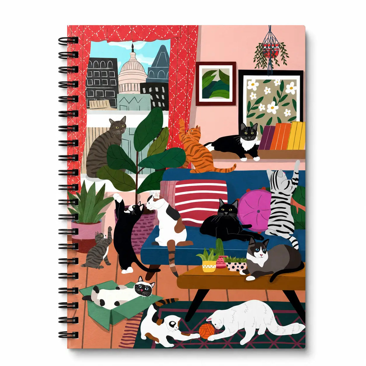Spiral Notebook - House of Kitty Cats
A cheerful, everyday notebook designed to brighten your workspace and spark creativity. Whether you’re journaling, planning, doodling, or organizing your day, it’s a delightful companion for home, school, or the office.
A-5 Spiral Notebook
5 3/4" x 8 1/4"
Sturdy double-spiral binding
Heavy Cover Stock with 3 layers of 400 gsm
160 ruled pages
Natural white text paper
