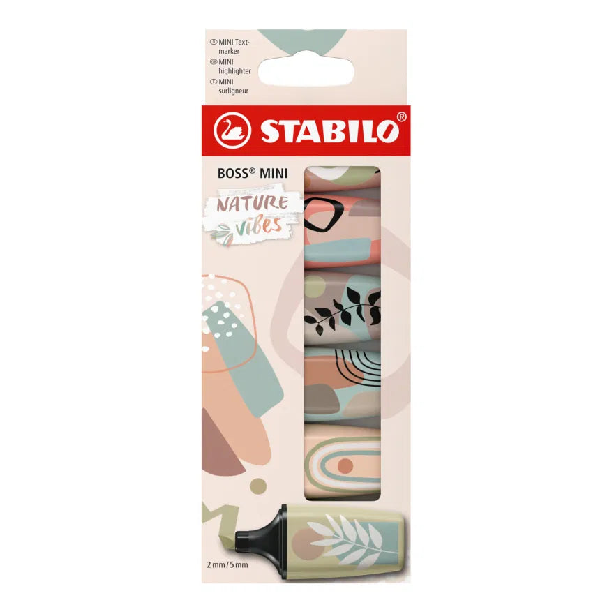 Highlighter STABILO BOSS MINI Naturevibes - Pack of 6